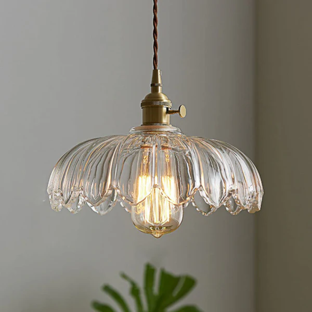 Traditional Hanging Glass Pendant Lamp