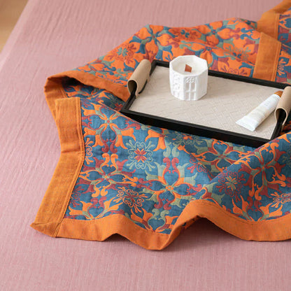 Cozy Lightweight Blue Patchwork Cotton Blanket
