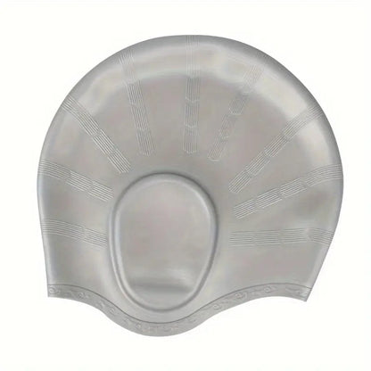 Soft Silicone Swim Cap with Ear Plugs - Waterproof & Cozy