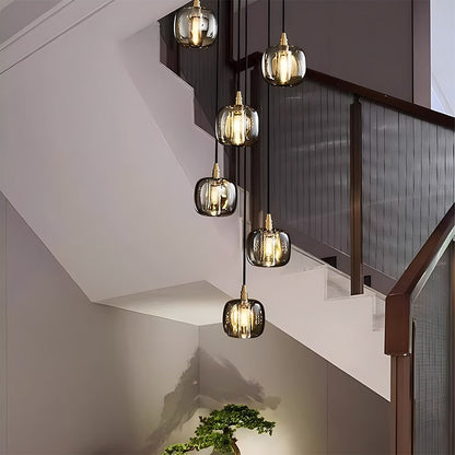 Vibrant Glass Drop Chandelier Lighting