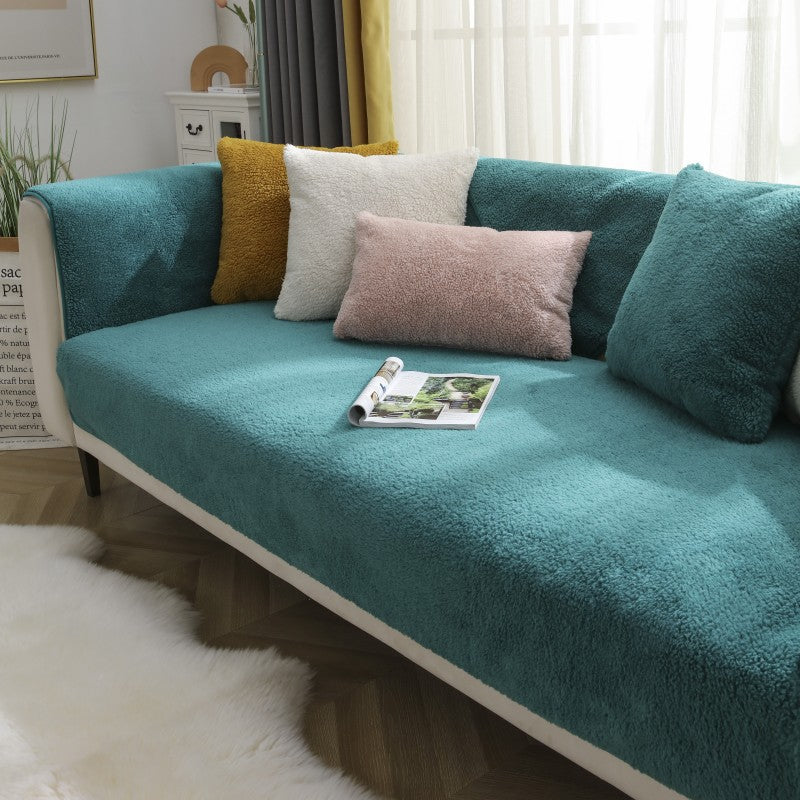 Fuzzy Anti-Slip Wool Couch Protector