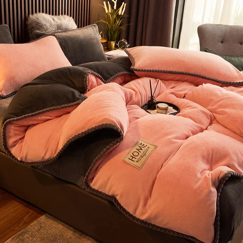 Plush Microfiber Winter Duvet Cover Set