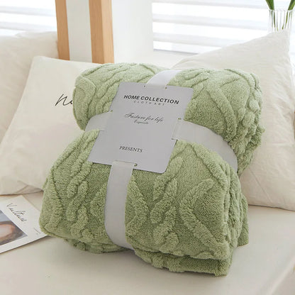 Soft Double Sided Wool Blanket Throw