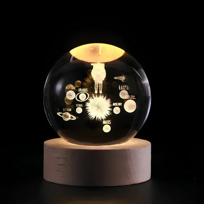 Exquisite Etched Crystal Ball
