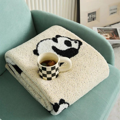 Cute Plush Panda Throw Blanket