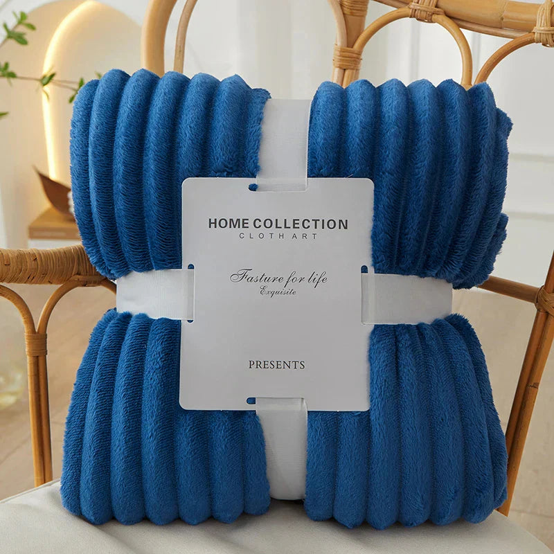 Cozy Colorful Fuzzy Blanket Throw