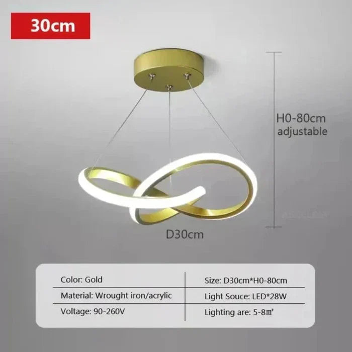 Modern Wave LED Ceiling Lamp
