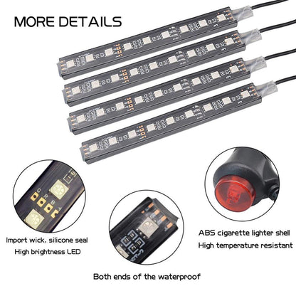 Colorful Car LED Strip Light with Wireless Remote Control