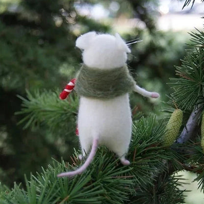 Fun Felt Holiday Mouse Ornament