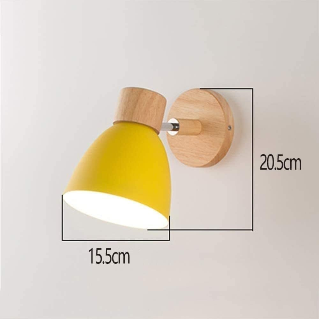Rustic Wood Wall Mount Lamp