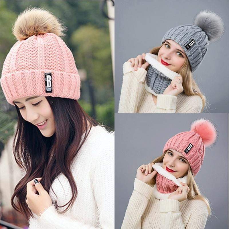 Soft Fuzzy Winter Knit Beanies - Luxicro