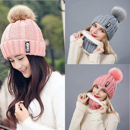 Soft Fuzzy Winter Knit Beanies - Luxicro
