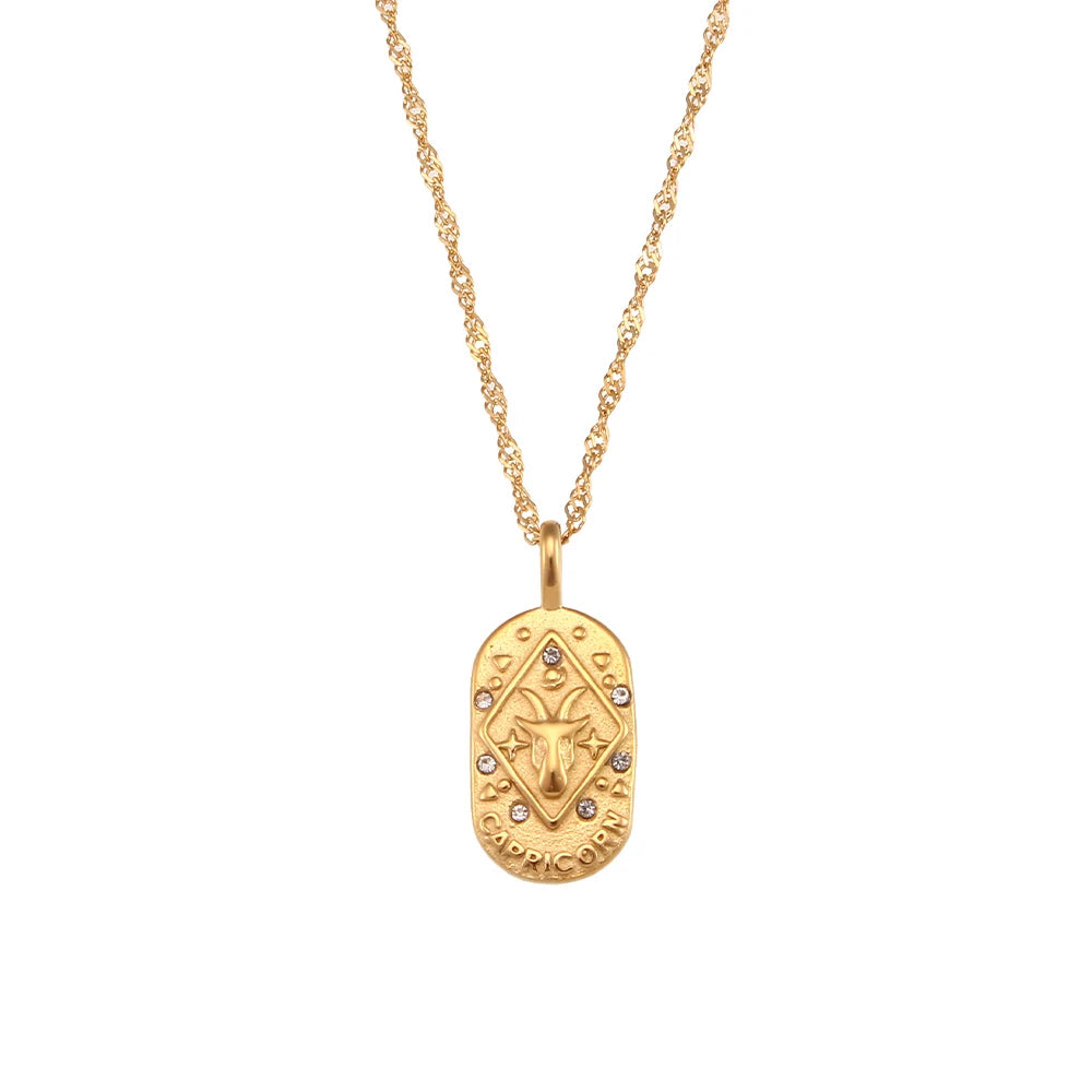 Dainty Zodiac Tarot Chain Necklace