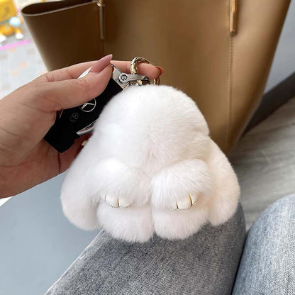 Cute Bunny Pom Pom Keychain Set - Luxicro