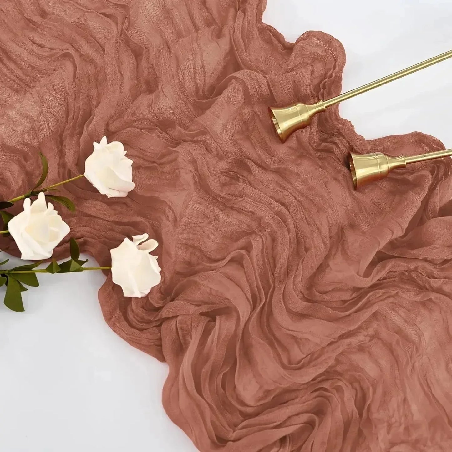 Simple Sheer Table Runner in Cream White