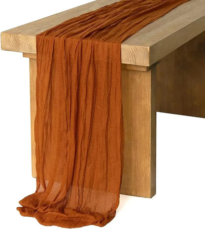 Simple Sheer Table Runner in Cream White