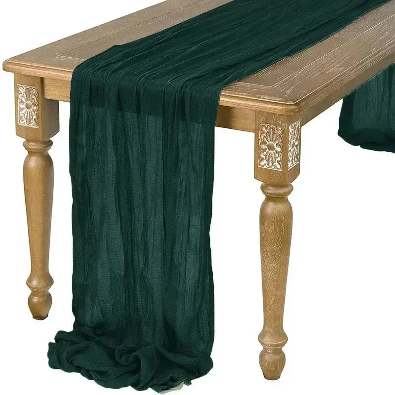 Simple Sheer Table Runner in Cream White