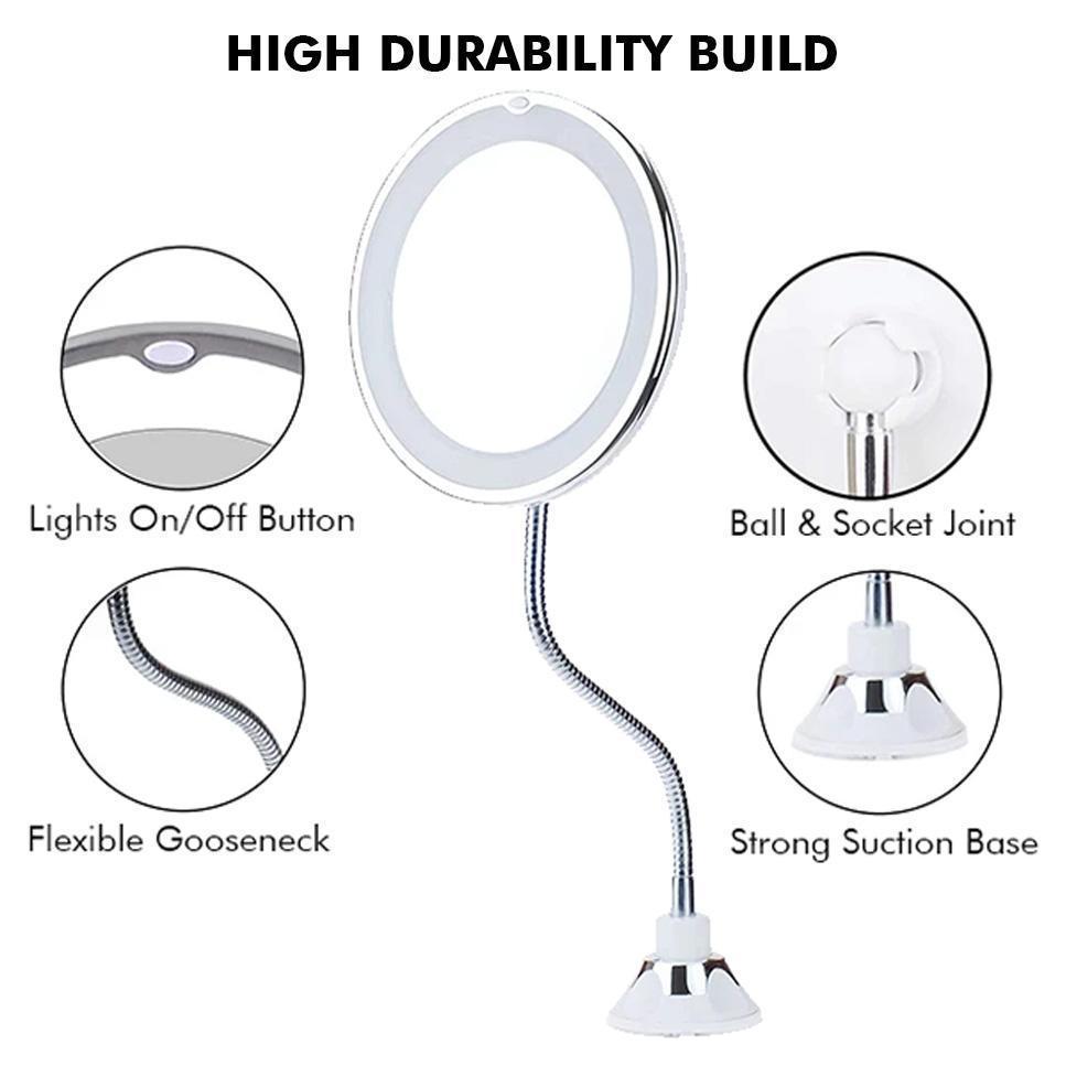 Clear LED Lighted Cosmetic Mirror