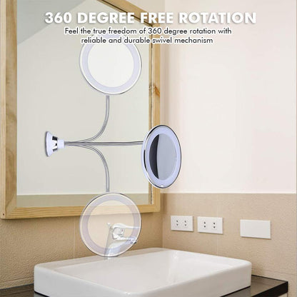 Premium 10x Magnifying LED Vanity Mirror