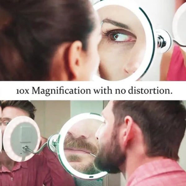 Portable LED Magnifying Makeup Mirror 10x Zoom