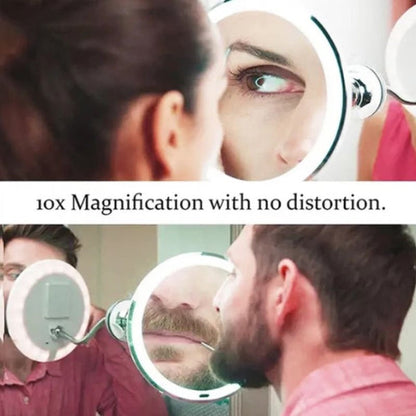 Portable LED Magnifying Makeup Mirror 10x Zoom