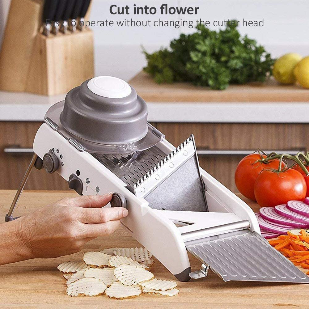 Easy Slice Mandoline Slicer - Adjustable Sharp Steel Blades