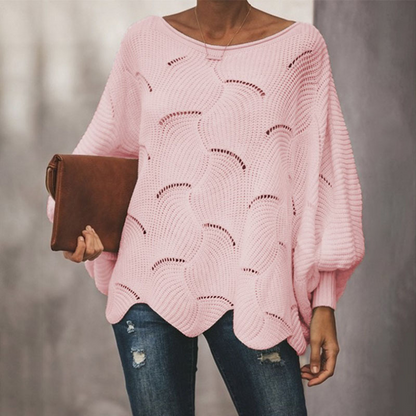 Cozy Large Women's Cotton Knit Sweater