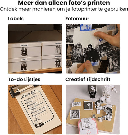Compact Travel Printer with Bonus Paper Refill
