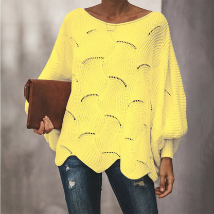 Cozy Large Women's Cotton Knit Sweater