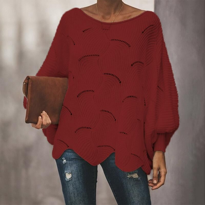 Cozy Large Women's Cotton Knit Sweater