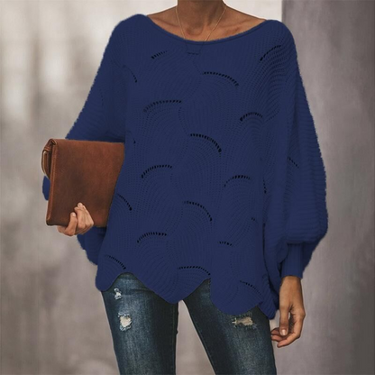 Cozy Large Women's Cotton Knit Sweater