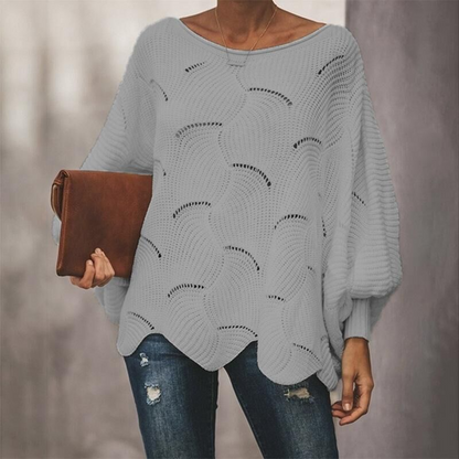 Cozy Large Women's Cotton Knit Sweater