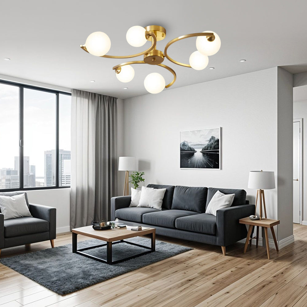 Luxury Metal LED Glass Ball Chandelier Rust Free - Luxicro