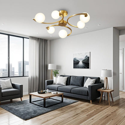 Luxury Metal LED Glass Ball Chandelier Rust Free - Luxicro