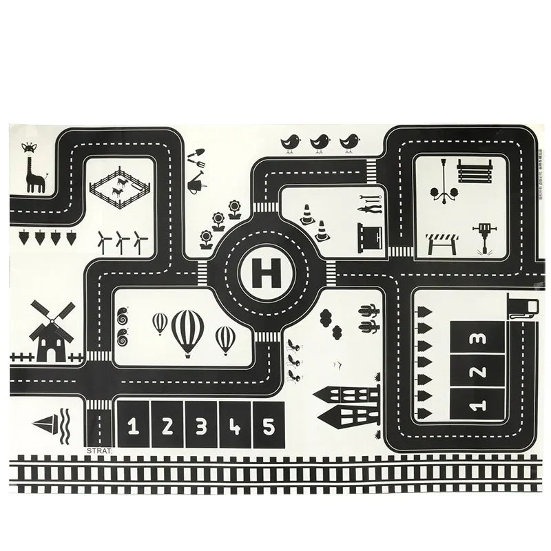 Colorful City Road Playmat for Children