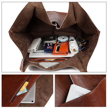 Big Genuine Leather Handbag for Ladies