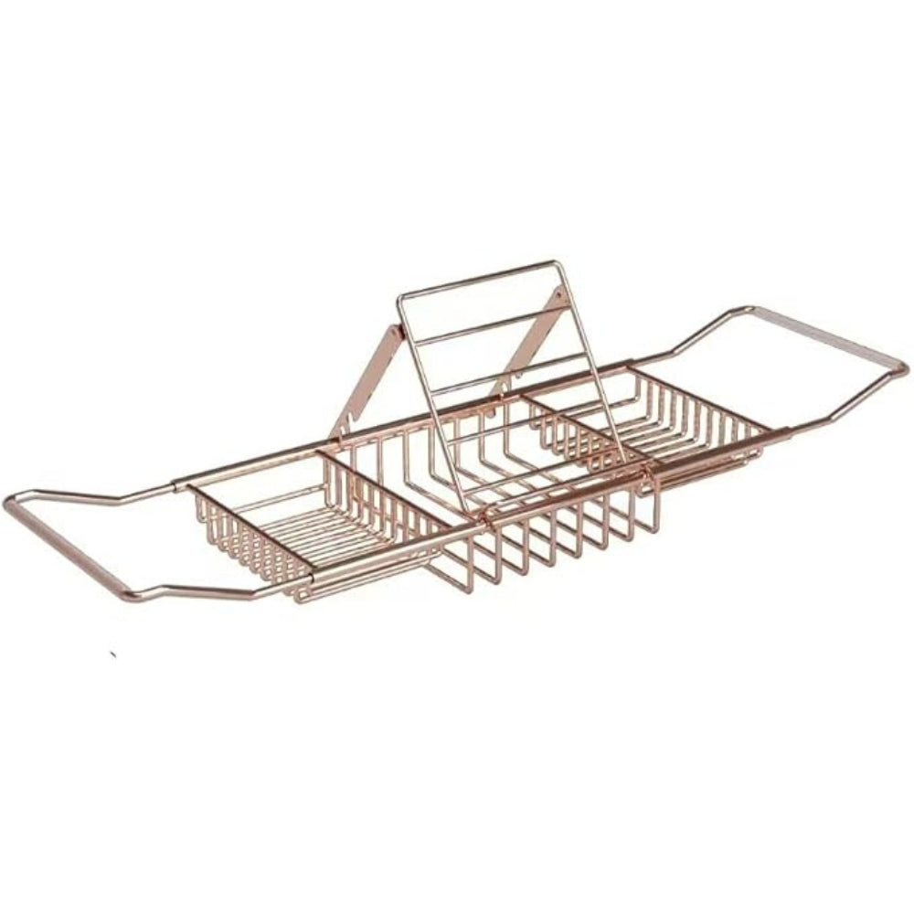 Spacious Bathroom Bathtub Caddy with Extendable Shelf - Luxicro