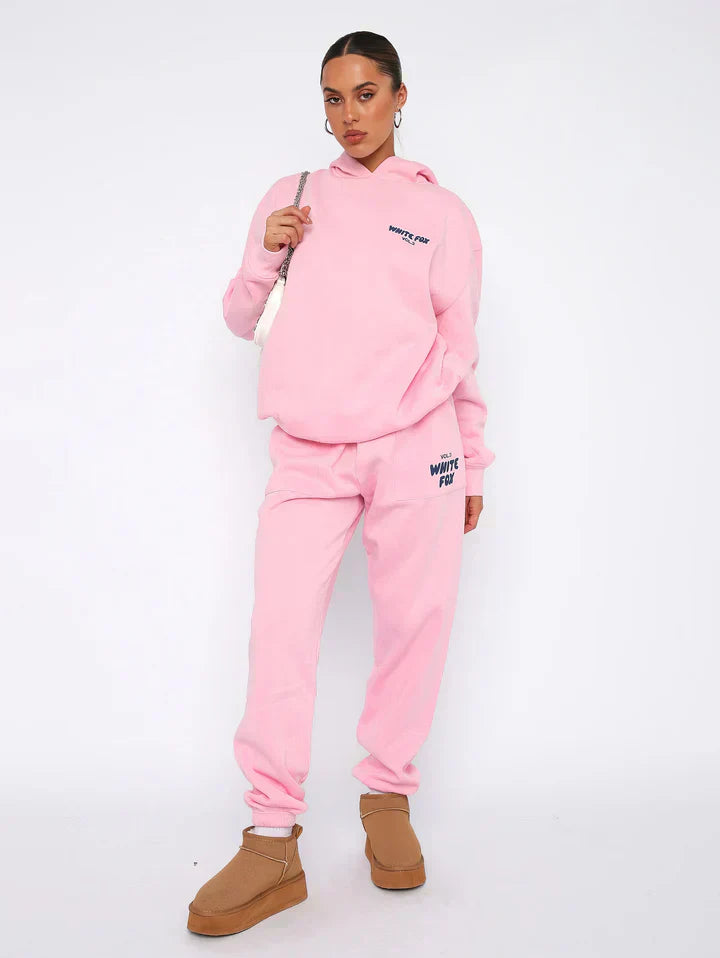 Soft Pink Hoodie and Sweatpants Set
