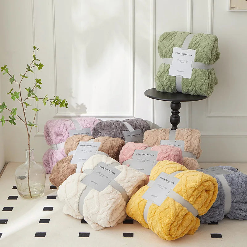 Plush Reversible Wool Blanket