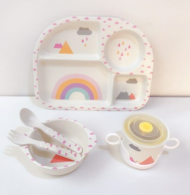 Adorable Kids Cloud Dinnerware Set with Tools