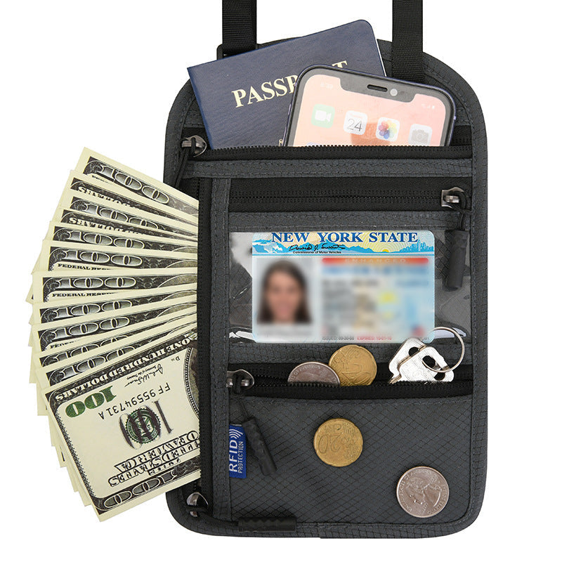 Secure Travel Wallet with RFID Passport Protector