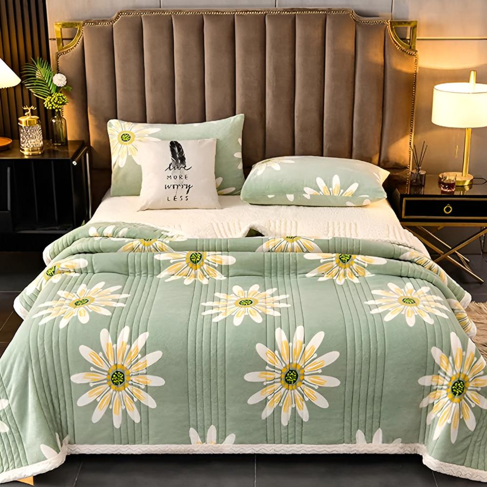Bright Floral Cozy Throw Blanket