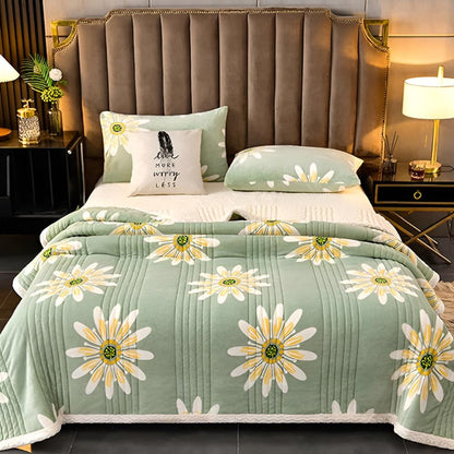 Bright Floral Cozy Throw Blanket