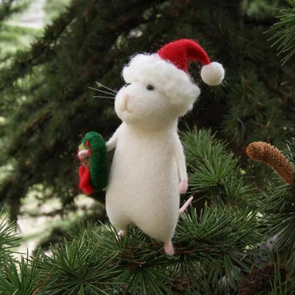 Fun Felt Holiday Mouse Ornament