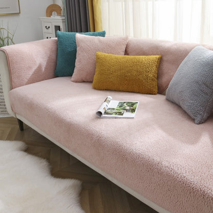 Fuzzy Anti-Slip Wool Couch Protector