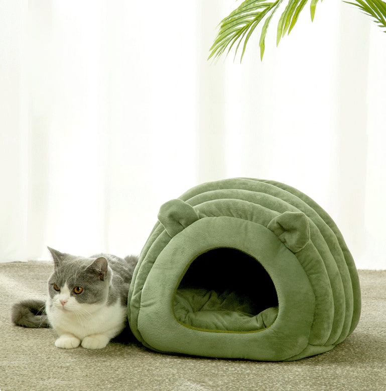 Cozy Pet Bed Warm Hideaway for Cats & Small Dogs - Luxicro
