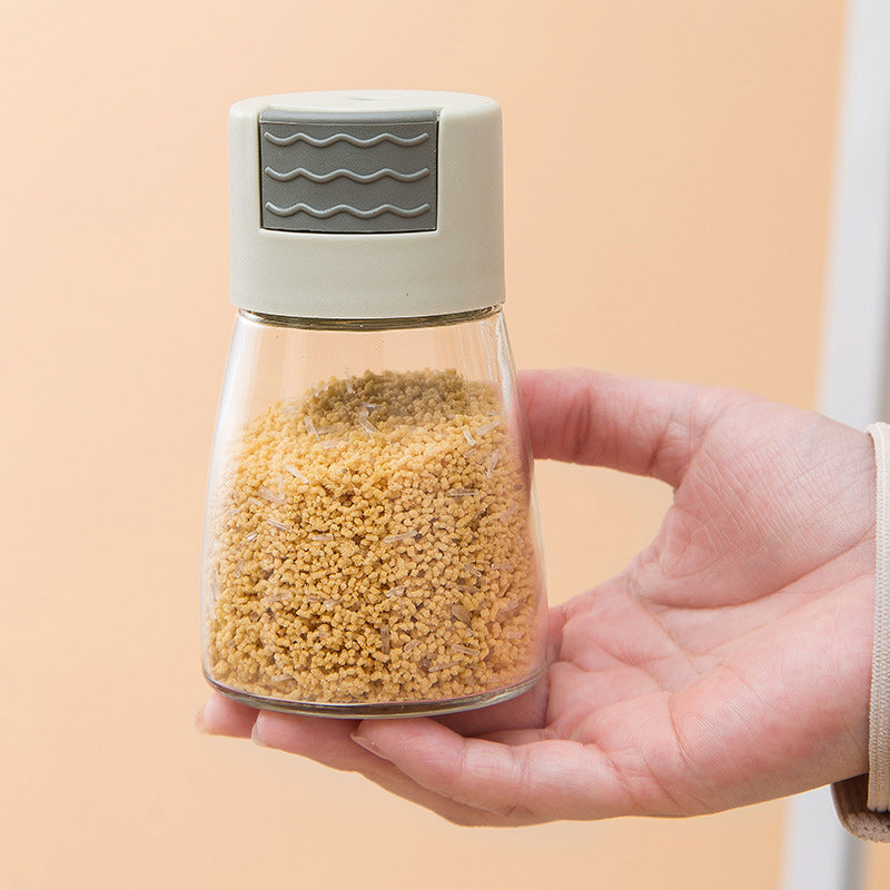 Small Clear Glass Spice Container for Kitchen