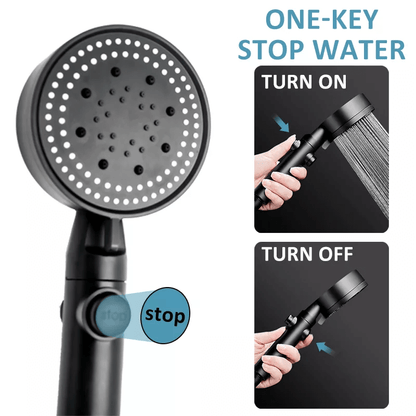 Advanced 5 Mode Shower Head with Control Button