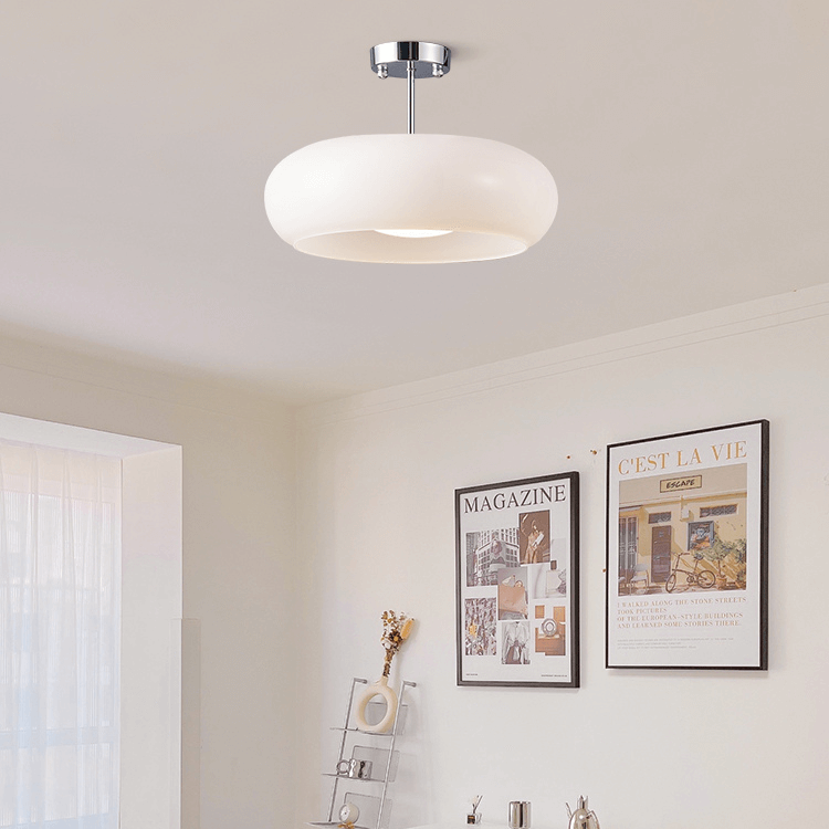 Bright Yellow 11-Inch Classic Semi-Flush Mount Light