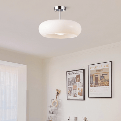 Bright Yellow 11-Inch Classic Semi-Flush Mount Light